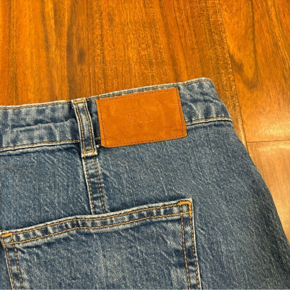 Zara Jean denim midi skirt size medium - Picture 5 of 6